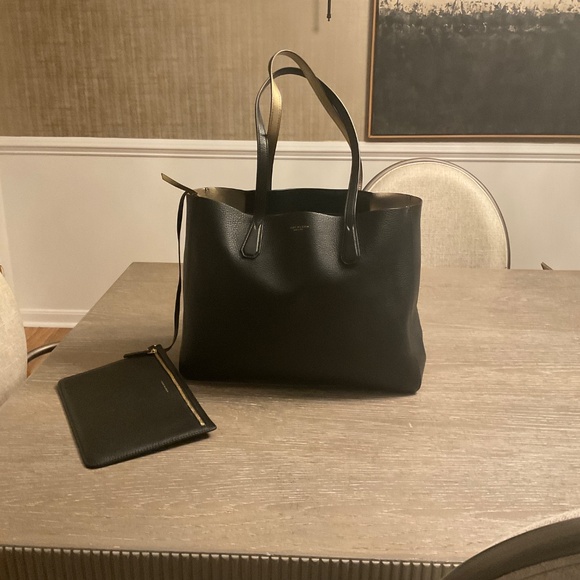 Tory Burch Perry Phoebe Black Tote and Pouch - Picture 2 of 7